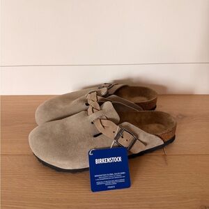 Birkenstock Boston Braided Suede Leather 'Taupe' | US 8, EU 39